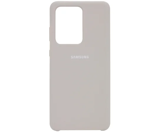 Чехол Silicone Cover (AA) для Samsung Galaxy S20 Ultra Серый / Stone