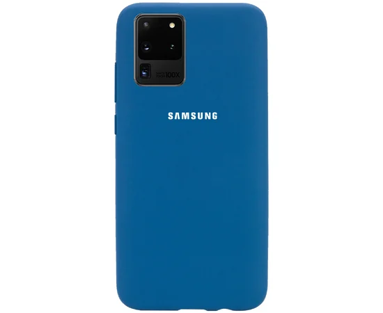 Чехол Silicone Cover Full Protective (AA) для Samsung Galaxy S20 Ultra Синий / Cobalt