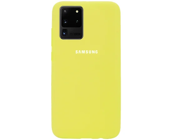 Чехол Silicone Cover Full Protective (AA) для Samsung Galaxy S20 Ultra Желтый / Flash