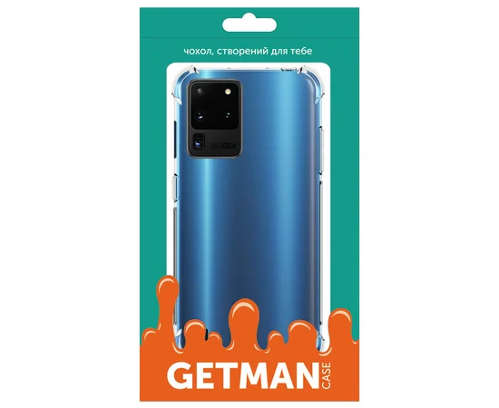 TPU чехол GETMAN Ease с усиленными углами для Samsung Galaxy S20 Ultra Прозрачный / Transparent