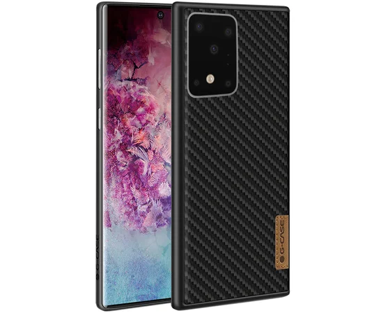 Карбоновая накладка G-Case Dark series для Samsung Galaxy S20 Ultra  Черный