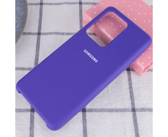 Чехол Silicone Cover (AA) для Samsung Galaxy S20 Ultra Фиолетовый / Purple