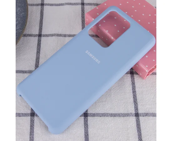 Чехол Silicone Cover (AA) для Samsung Galaxy S20 Ultra Голубой / Lilac Blue