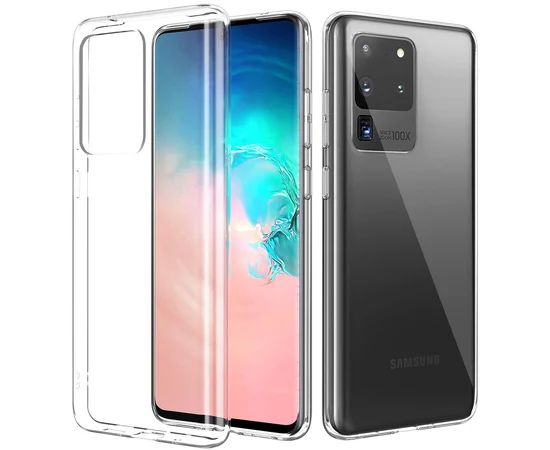 TPU чехол Epic Transparent 1,0mm для Samsung Galaxy S20 Ultra Бесцветный (прозрачный)