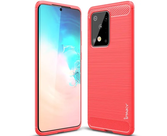 TPU чехол iPaky Slim Series для Samsung Galaxy S20 Ultra Красный