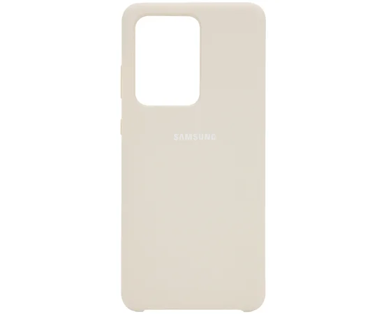 Чехол Silicone Cover (AA) для Samsung Galaxy S20 Ultra Бежевый / Antigue White