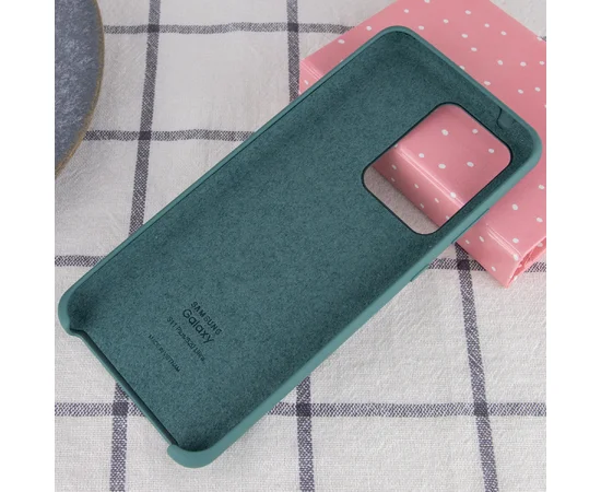 Чехол Silicone Cover (AA) для Samsung Galaxy S20 Ultra Зеленый / Pine green