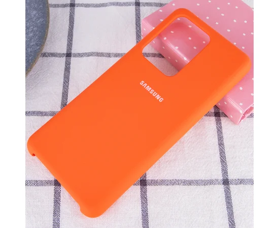 Чехол Silicone Cover (AA) для Samsung Galaxy S20 Ultra Оранжевый / Orange