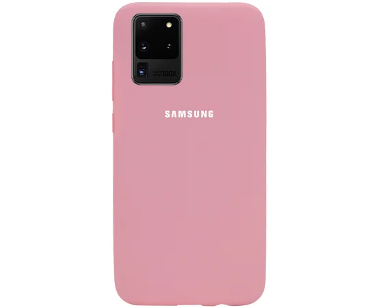 Чехол Silicone Cover Full Protective (AA) для Samsung Galaxy S20 Ultra Розовый / Pink
