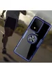TPU+PC чехол Deen CrystalRing под магнитный держатель для Samsung Galaxy S20 Ultra Бесцветный / Синий
