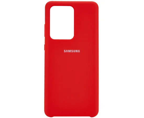 Чехол Silicone Cover (AA) для Samsung Galaxy S20 Ultra Красный / Red