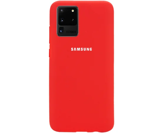 Чехол Silicone Cover Full Protective (AA) для Samsung Galaxy S20 Ultra Красный / Red