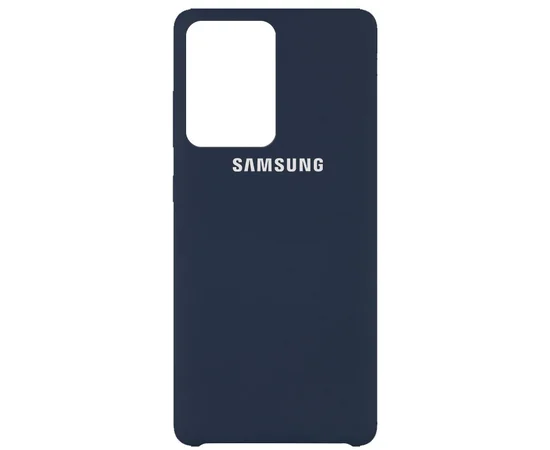 Чехол Silicone Cover (AAA) для Samsung Galaxy S20 Ultra Синий / Midnight blue