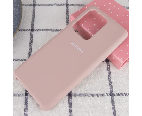 Чехол Silicone Cover (AA) для Samsung Galaxy S20 Ultra Розовый / Pink Sand