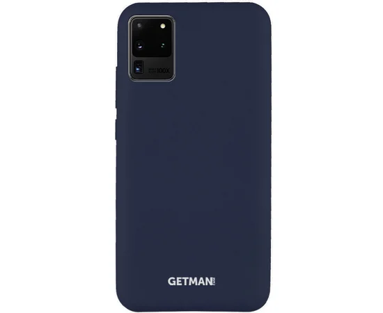 Чехол Silicone Cover GETMAN for Magnet для Samsung Galaxy S20 Ultra Синий / Gray Cobalt