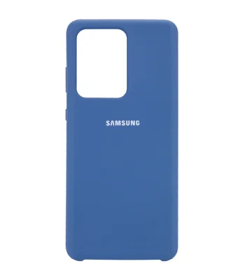 Чехол Silicone Cover (AA) для Samsung Galaxy S20 Ultra Синий / Navy Blue