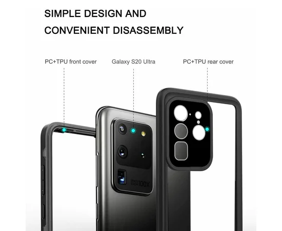 Водонепроницаемый чехол Shellbox для Samsung Galaxy S20 Ultra Черный