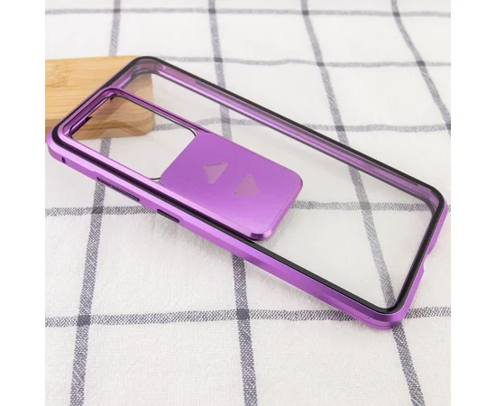 Чехол Camshield 360 Metall+Glass со шторкой для камеры для Samsung Galaxy S20 Ultra Сиреневый