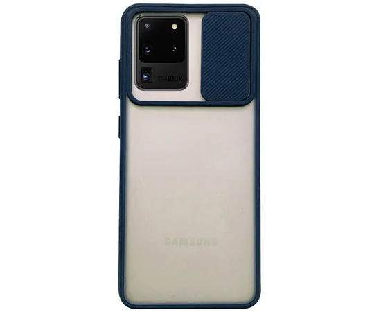 Чехол Camshield mate TPU со шторкой защищающей камеру для Samsung Galaxy S20 Ultra Синий