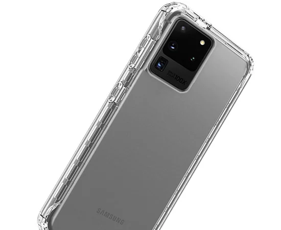 Чехол TPU+PC Full Body с защитой 360 для Samsung Galaxy S20 Ultra Прозрачный