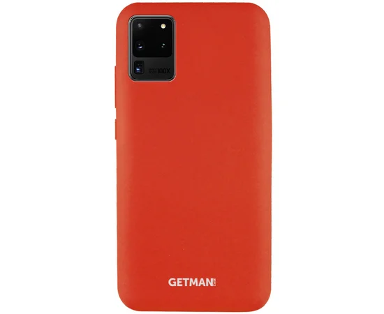 Чехол Silicone Cover GETMAN for Magnet для Samsung Galaxy S20 Ultra Красный / Red