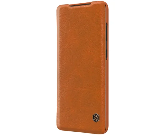 Кожаный чехол (книжка) Nillkin Qin Series для Samsung Galaxy S20 Ultra Коричневый