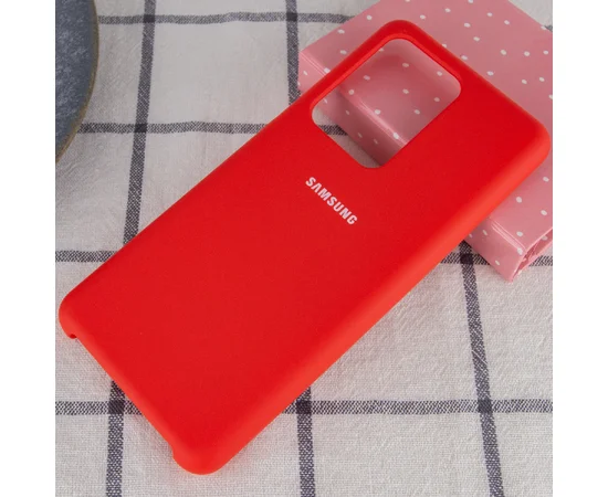 Чехол Silicone Cover (AA) для Samsung Galaxy S20 Ultra Красный / Red