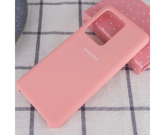 Чехол Silicone Cover (AA) для Samsung Galaxy S20 Ultra Розовый / Pink