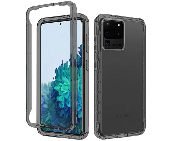 Чехол TPU+PC Full Body с защитой 360 для Samsung Galaxy S20 Ultra Черный