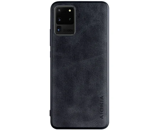 Кожаный чехол AIORIA Vintage для Samsung Galaxy S20 Ultra Черный