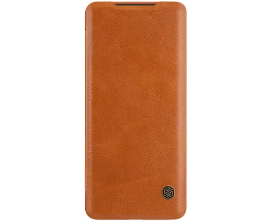 Кожаный чехол (книжка) Nillkin Qin Series для Samsung Galaxy S20 Ultra Коричневый