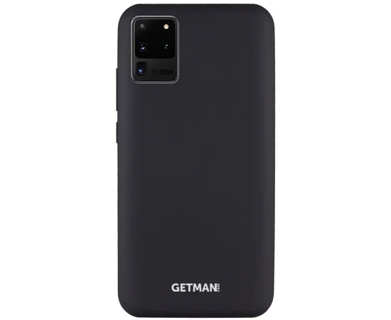 Чехол Silicone Cover GETMAN for Magnet для Samsung Galaxy S20 Ultra Черный / Black