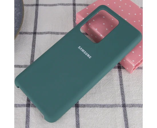 Чехол Silicone Cover (AA) для Samsung Galaxy S20 Ultra Зеленый / Pine green