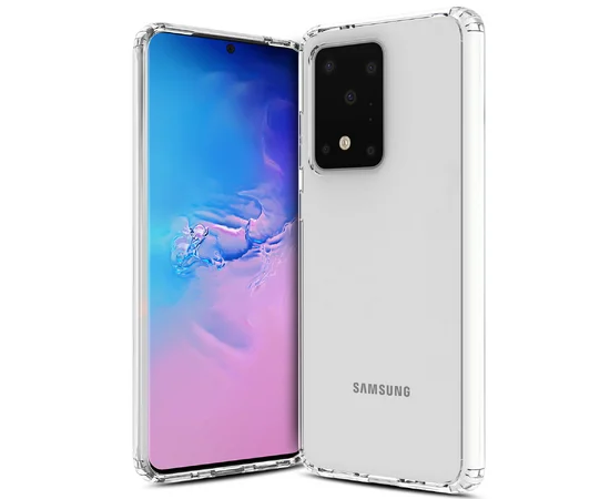 TPU чехол GETMAN Transparent 1,0 mm для Samsung Galaxy S20 Ultra Прозрачный / Transparent