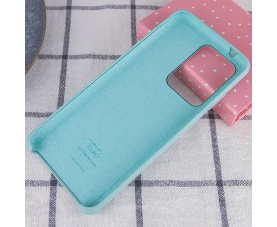 Чехол Silicone Cover (AA) для Samsung Galaxy S20 Ultra Бирюзовый / Light blue