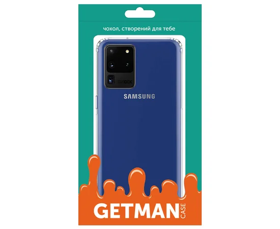 TPU чехол GETMAN Transparent 1,0 mm для Samsung Galaxy S20 Ultra Прозрачный / Transparent