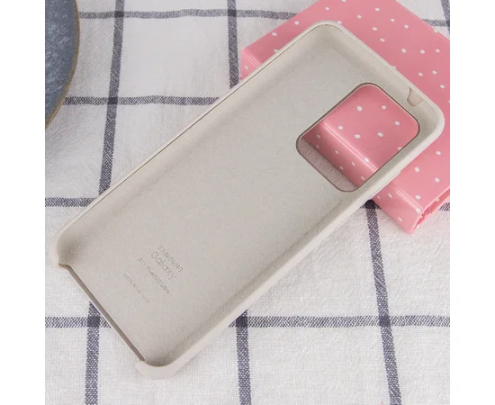 Чехол Silicone Cover (AA) для Samsung Galaxy S20 Ultra Серый / Stone