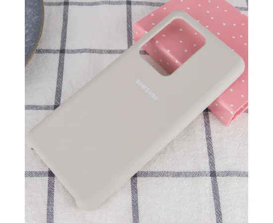 Чехол Silicone Cover (AA) для Samsung Galaxy S20 Ultra Серый / Stone