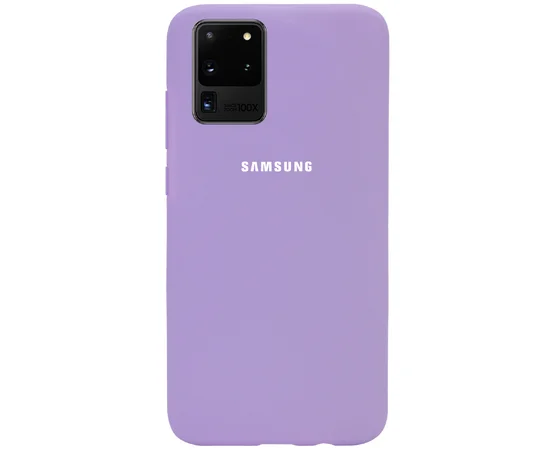 Чехол Silicone Cover Full Protective (AA) для Samsung Galaxy S20 Ultra Сиреневый / Dasheen