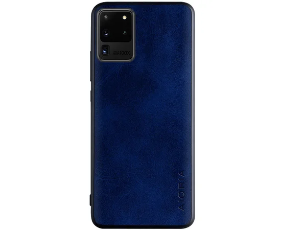 Кожаный чехол AIORIA Vintage для Samsung Galaxy S20 Ultra Синий