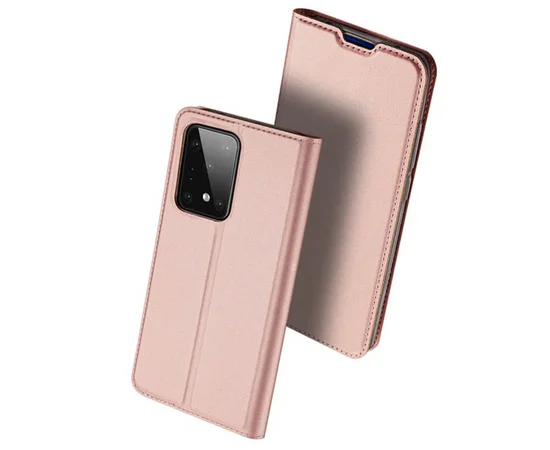 Чехол-книжка Dux Ducis с карманом для визиток для Samsung Galaxy S20 Ultra Rose Gold