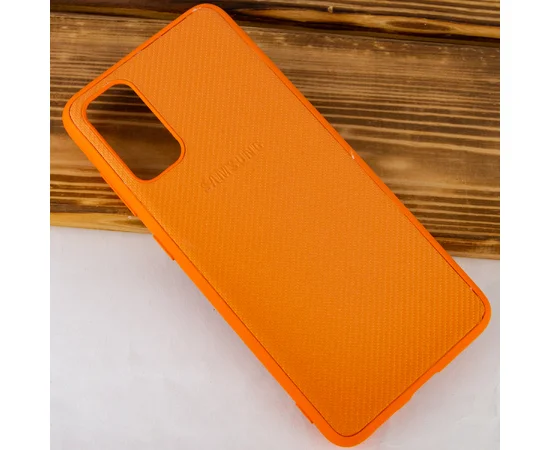 TPU чехол Fiber Logo для Samsung Galaxy S20 Оранжевый