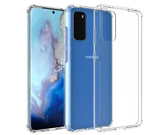 TPU чехол GETMAN Transparent 1,0 mm для Samsung Galaxy S20 Прозрачный / Transparent