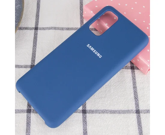 Чехол Silicone Cover (AA) для Samsung Galaxy S20 Синий / Navy Blue