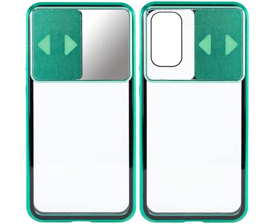 Чехол Camshield 360 Metall+Glass со шторкой для камеры для Samsung Galaxy S20 Зеленый