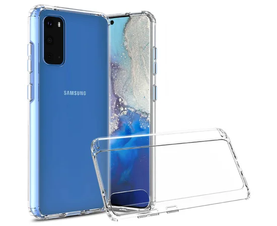 TPU чехол GETMAN Transparent 1,0 mm для Samsung Galaxy S20 Прозрачный / Transparent