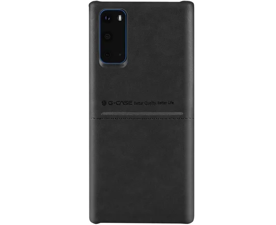 Кожаная накладка G-Case Cardcool Series для Samsung Galaxy S20 Черный