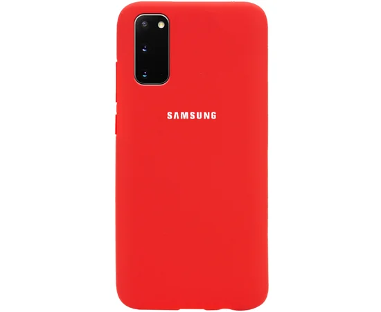 Чехол Silicone Cover Full Protective (AA) для Samsung Galaxy S20 Красный / Red