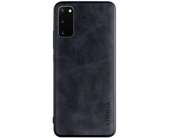 Кожаный чехол AIORIA Vintage для Samsung Galaxy S20 Черный