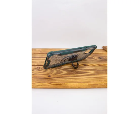 Ударопрочный чехол Honeycomb Ring для Samsung Galaxy S20 Темно-зеленый